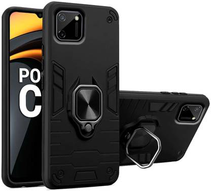 MGEdge Back Cover for POCO C3 MOBILE COVER / WITH STAND AND TRIPLE PROTECTION COVER \ BACK COVER