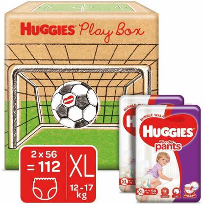 Huggies Play Box with Wonder Pants pants Monthly Pack with Bubble Bed Technology - XL