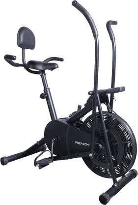 Reach AB-110BH Air Stationary Cycle With Back Support Seat & Handles Upright Stationary Exercise Bike