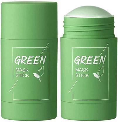 Nyn TYA Green Tea Purifying Clay Stick Mask Oil Control Anti-Acne Eggplant Solid Fine,Portable Cleansing Mask Mud Apply Mask, Green Tea Facial Detox Mud Mask