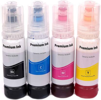 ROFIX Compatible For Epson Ink Tank Printer L4260 , L519 , L4150 , L6170 ,L4160, L6160 Black + Tri Color Combo Pack Ink Bottle