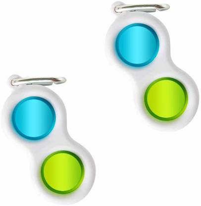 TrustShip Decompression Simple Dimple Fidget Stress Relief Toy | Pack of 2 Key Chain