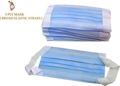 BayaSafe Standard-3ply BS-STANDARD-3PLY/75GSM/BroadElastic Water Resistant Surgical Mask With Melt Blown Fabric Layer