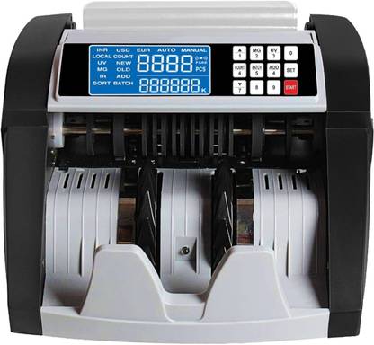 Drop2Kart Money Counter - Bright RGB LCD Display, UV/MG/MT/IR Image Sensors, Multiple Operation Modes, FakeNote Alarm, LED External Display Note Counting Machine