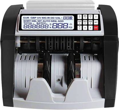 Drop2Kart Bill Counter - AccuCounts All INR Currency with UV/MG/MT/IR Sensors, LCD+LED Dual Display, FakeNote Alarm, Multiple Operation Modes Note Counting Machine