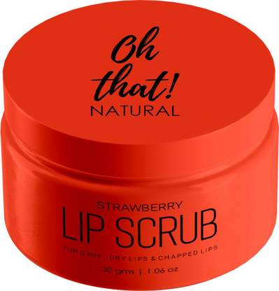 Oh That Natural Strawberry Cheesecake Lip Scrub For Lip Lightening And Brightening Dark Lip Balm Scrub For Men And Women 30 G Scrub Price In India Buy Oh That Natural Strawberry