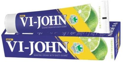 VI-JOHN Shaving Cream Tropical Lime 125GM PACK of 12
