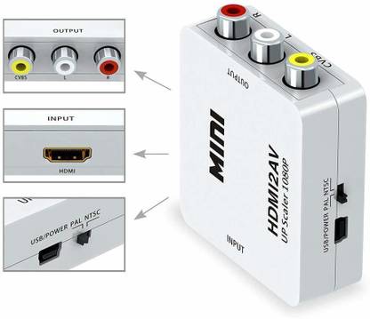 TERABYTE Mini HDMI TO AV Selector Box UP Scaler Full HD 720/1080p Video Converter Media Streaming Device Media Streaming Device