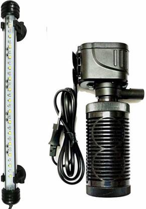 Buraq 2 In 1 Aquarium Essentials Kit 15W Aquarium Filters + Light Power Aquarium Filter