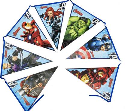 Party Monkey Marvel Avengers Theme Character Bunting Banner Set of 1Pc - Character Banner Banner
