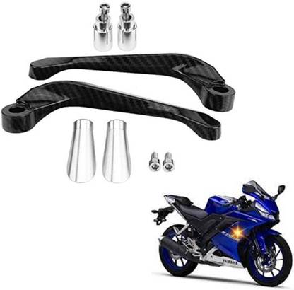 SELVIKE 7/8 INCH CNC LEVER GUARD CARBON SILVER Handlebar Hand Guard