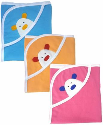 Embroidered Single Hooded Baby Blanket