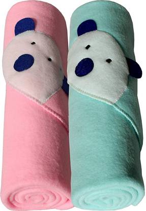 BABY ZONE Embroidered Crib Hooded Baby Blanket for AC Room