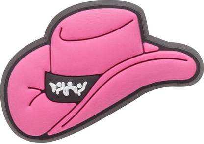Crocs Pink Cowboy Hat Shoe Charm Plastic Shoe Charm
