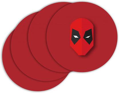 Ashvah Round Medium Density Fibreboard Coaster Set