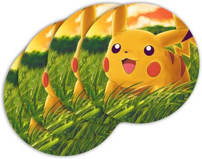 Ashvah Round Medium Density Fibreboard Coaster Set