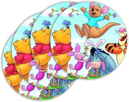 Ashvah Round Medium Density Fibreboard Coaster Set
