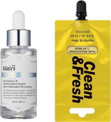 klairs FRESHLY JUICED DROP VITAMIN C SERUM + CLAY MASK