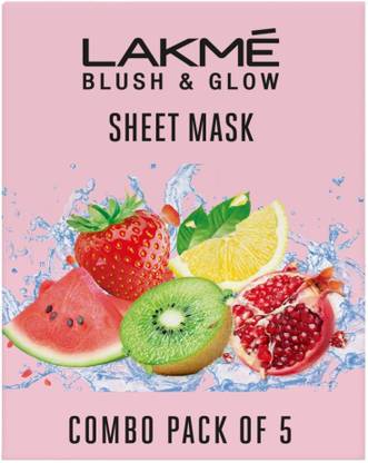 Lakmé Blush and Glow Sheet Mask (Pack of 5)