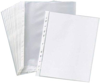 Hardbrixx Plastic 50Pcs Transparent A4 Size Document Sleeves