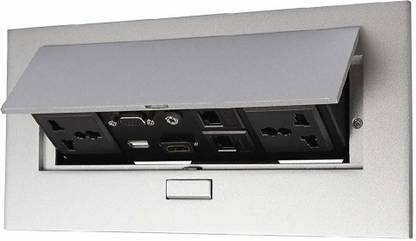 TERABYTE Popup Box Hydraulic 10 Module Conference Table HDMI VGA RJ45 USB 3.5 mm Audio Media Streaming Device