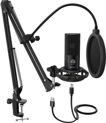 FIFINE T669 Condenser USB Mic Kit with Adjustable Scissor Arm Stand for PC & MAC