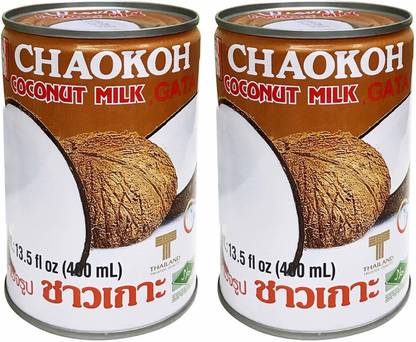 Chaokoh Coconut Milk, 400 ml Pack of 2 coconut