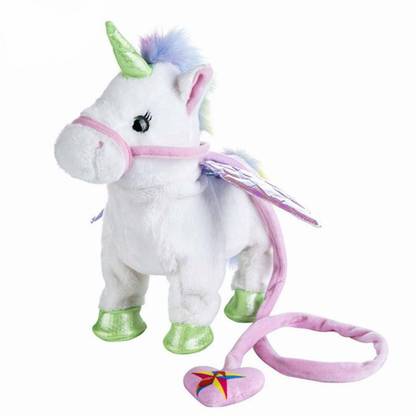 Amaflip Unicorn Walking Toy with Remote Control & Sound Effect Unicorn Soft Toy for Kids