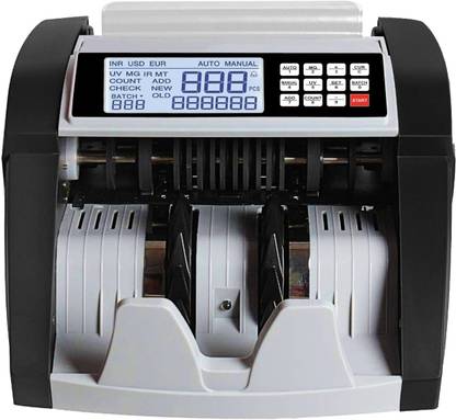 Drop2Kart Automatic Currency Counter - RGB LCD Display, UV/MG/MT/IR Sensors, FakeNote Alarm, Multiple Operation Modes, LED External Display Note Counting Machine
