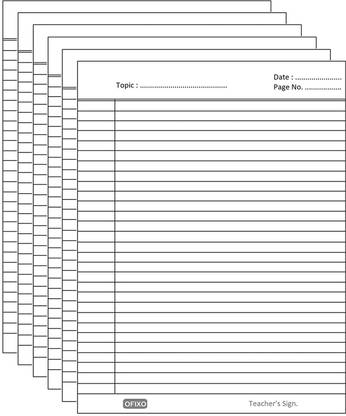 OFIXO White Both Side Ruled Sheets Ruled Double Ruled Side A4 70 gsm Project Paper