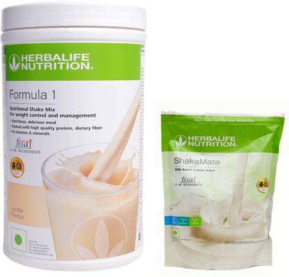 HERBALIFE Formula 1 Vanilla + Shake Mate Plant-Based Protein