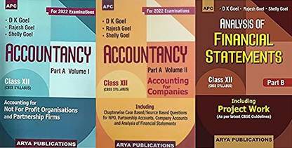 DK Goel Accountancy, Analysis Of Financial Statements CBSE Class 12 Volume I, II,III Set Of 3 Books (2021-2022 Session)