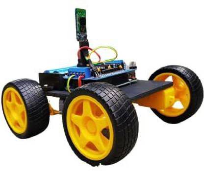 ROBOBOX Bluetooth Control Robot || Controlled by Phone App || Easy to Build, Battery Operated || 4 Wheeled Robot