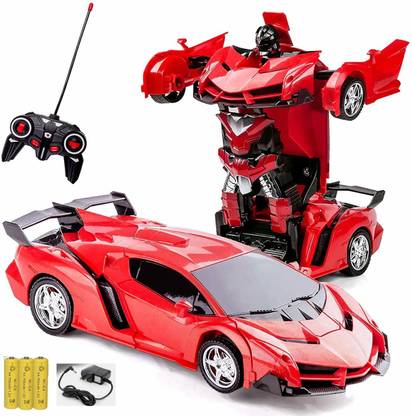 EVURAAJ ENTERPRISE Remote Control Rechargeable Robot 2 in 1 Deformation Car Toy for Kids for Kids Transformation Car