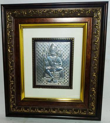 MKH HANUMAN 999 PURE SILVER FRAME Decorative Showpiece  -  21 cm