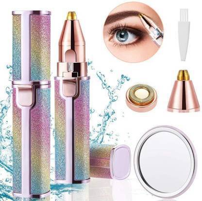 MAXBIN 2 in 1 eyebrow and facial hair remover set is composited with 2 types heads, facial hair remover and eyebrow. Especially designed to use on eyebrow, upper and lower lip, Nose, cheeks, chin and neck, nose hair, ear hair, pubic hair, legs, bikini area, armpit, body, face etc {INCLUDED BRUSH}. (Multicolor) {PACK OF ONE} Strips