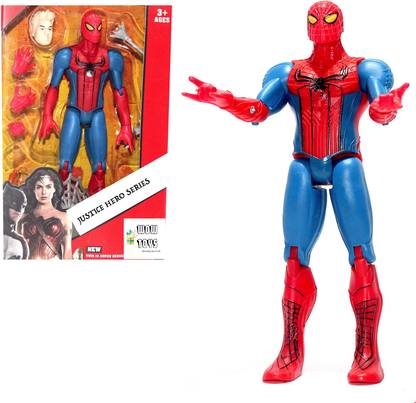 WOW toys Premium Action Figure of Spider Super Hero with Changeable Head || Justice Hero