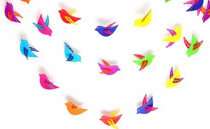 Seyal Rainbow 3D Bird Paper Garland Decoration Banner