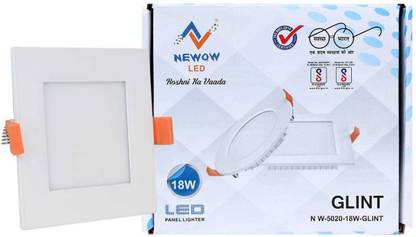 Newow LED 18W PANEL WHITE CEILING LIGHT SQUARE Recessed Ceiling Light Ceiling Lamp