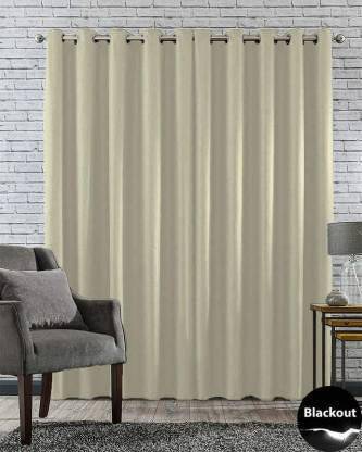 AWAN 215 cm (7 ft) Polyester Semi Transparent Door Curtain Single Curtain