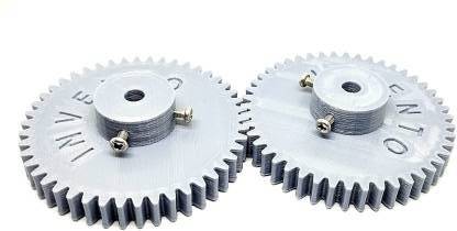 INVENTO 2pcs 3D Printed Plastic Spur Gear 46 Teeth, 1.5 Module, 72mm dia, 10mm Width, 5mm hole for DIY Projects Automotive Electronic Hobby Kit