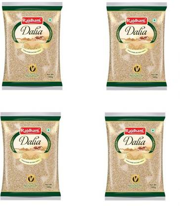 Rajdhani PREMIUM QUALITY BROKEN WHEAT DALIYA 500 GRAMS PACK OF 4 Broken Wheat