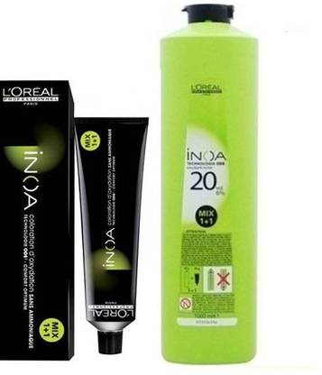 INOA Professionnel Hair Colour No 2 Darkest Brown & Developer 1000 ml , Darkest Brown