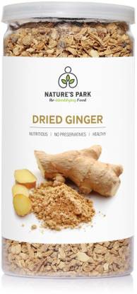 Nature's Park Organic Dried Ginger Flakes - Exquisite Herbs and Seasoning in Pet Jar