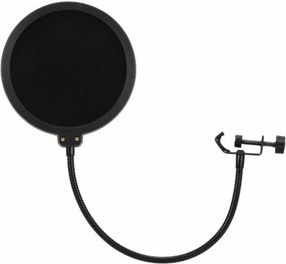 KH Pop Filter for Microphones Dual Layered 360 flexible pop filter screen with Gooseneck clip Microphone Pop Filter Dual Layer Mic Pop Shield