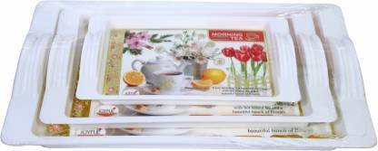 chapo Serving Tray, Set of 3 (Small, Medium and Large Size) Rectangular Tray