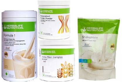 Herbalife Nutrition FORMULA 1VANILLA+PP-200+FIBER 200+SHAKEMATE Protein Shake