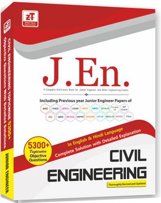 जूनियर इंजीनियर (civil engineering) टोपिक वाइज ओब्जेक्टिव क्वेस्शन्स बुक (english & हिन्दी पेपरबैक, ज़ोन टेक publication)