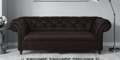 CHITRA FURNITURE Fully Upholstered Fabric 3 Seater Sofa For Living Room, Guest Room, Office Fabric 3 Seater  Sofa
