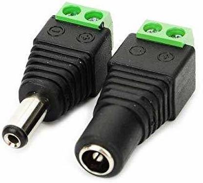 BIGGEAR DC Pin Connector 1 Male + 1 Female DC Pin Connector Male Female Wire Connectors for CCTV Camera,Led Strip Light, DVR DC PIN CONNECTOR Wire Connector